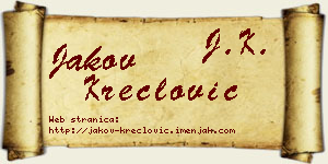 Jakov Kreclović vizit kartica